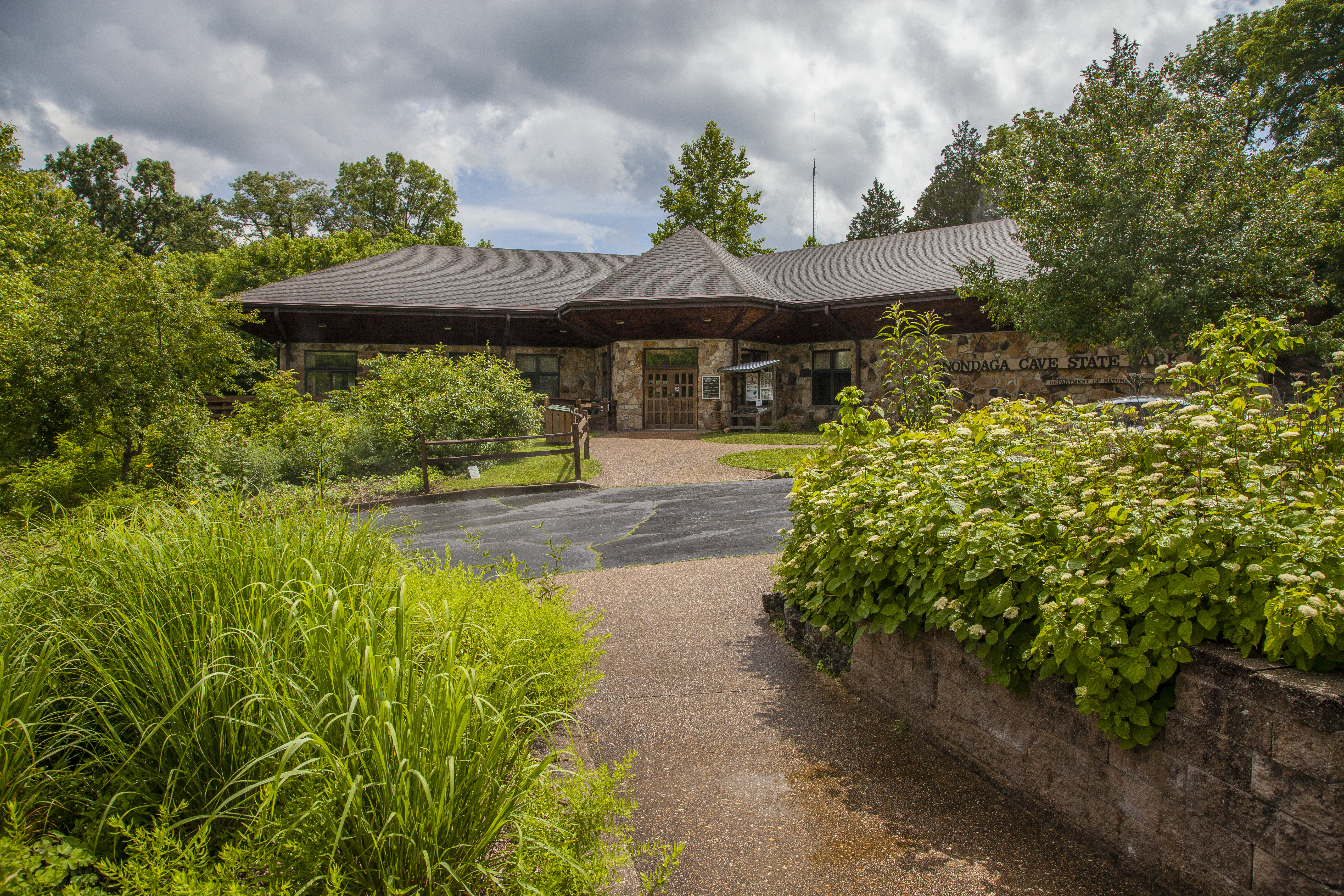 A stone building