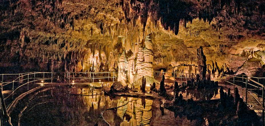 A bridge in a cave