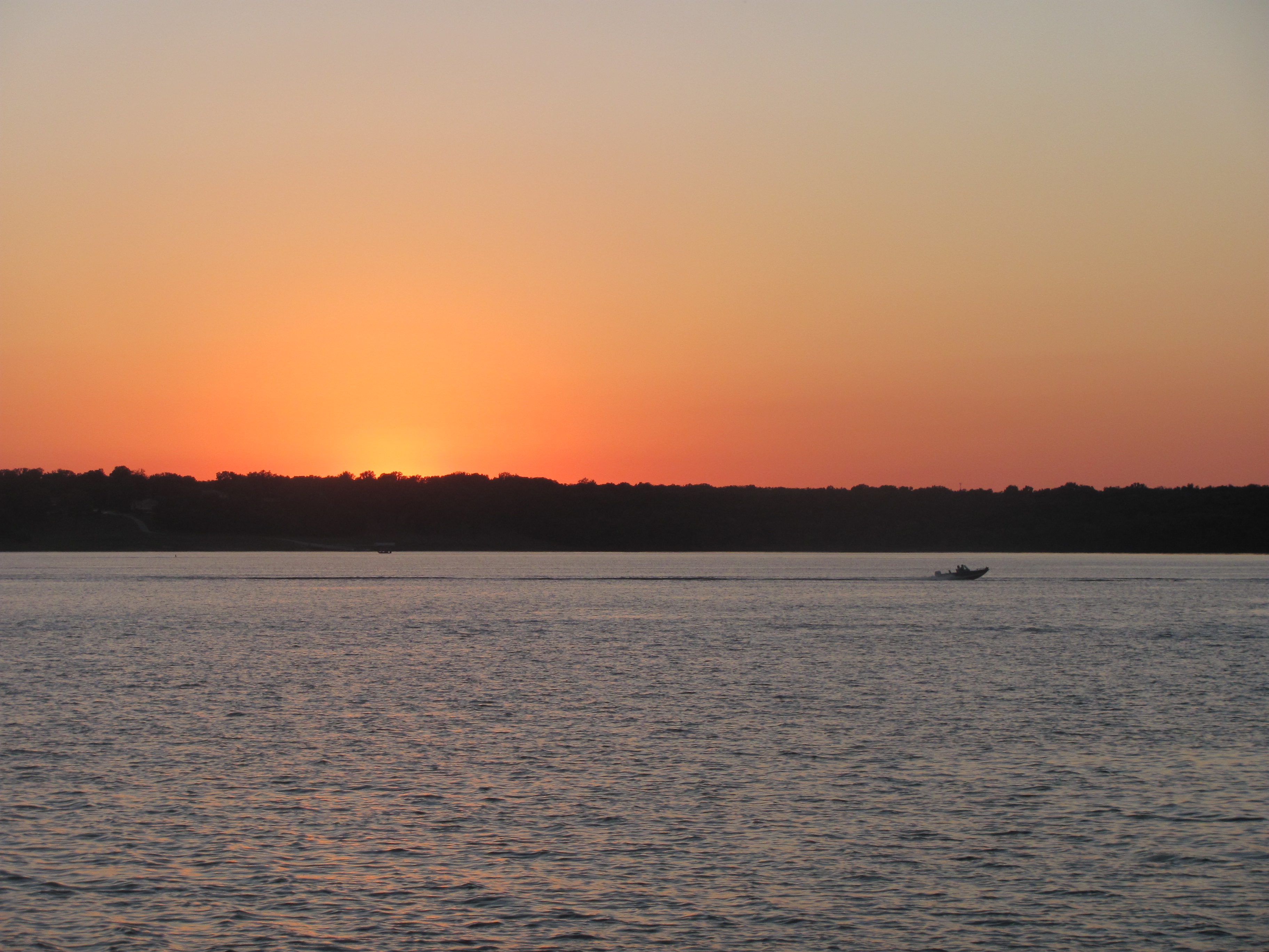 Sunset over a lake