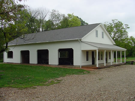 exterior of the enclosed kitchen shelter