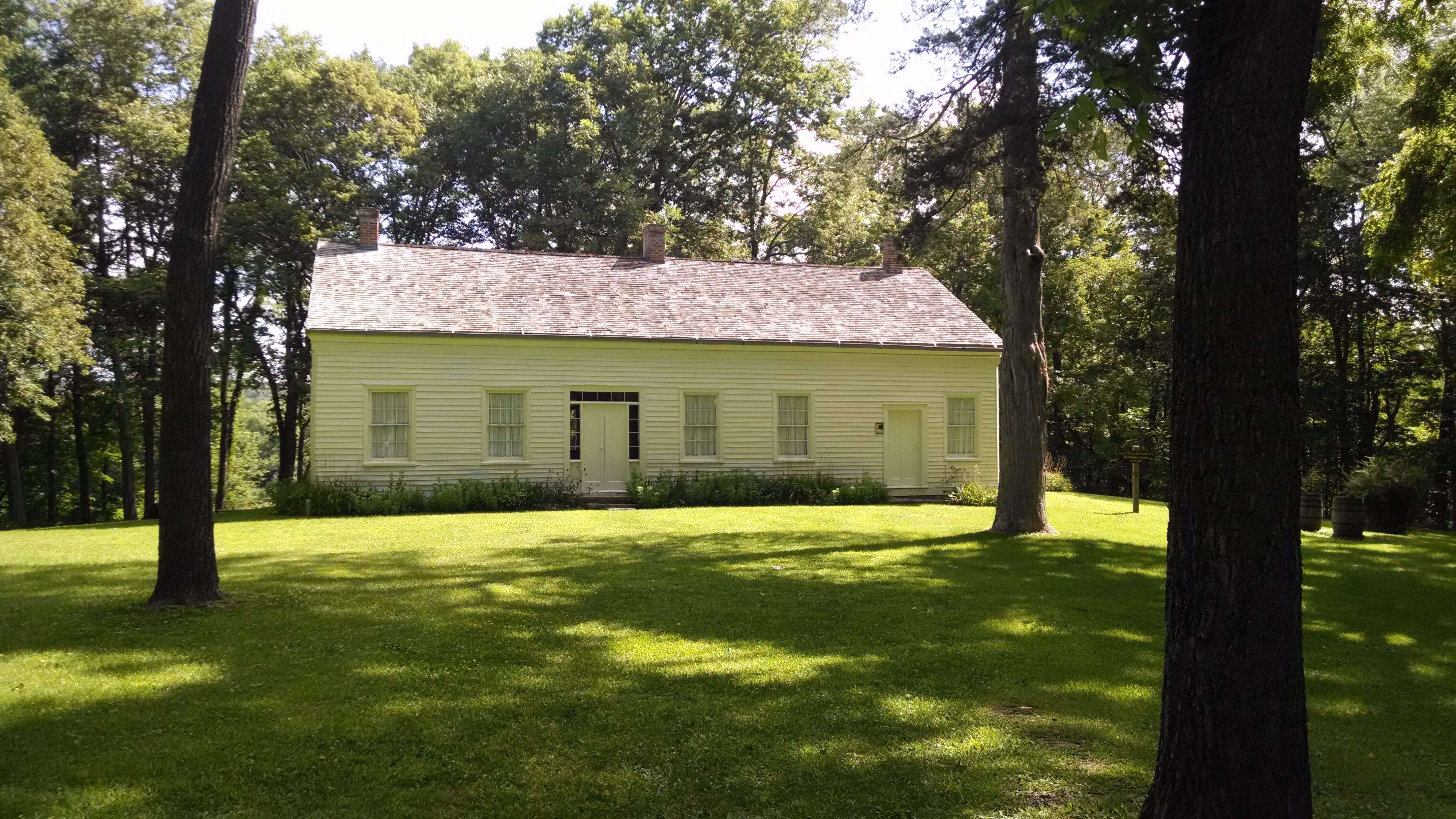 Exterior of the white Cannonball House