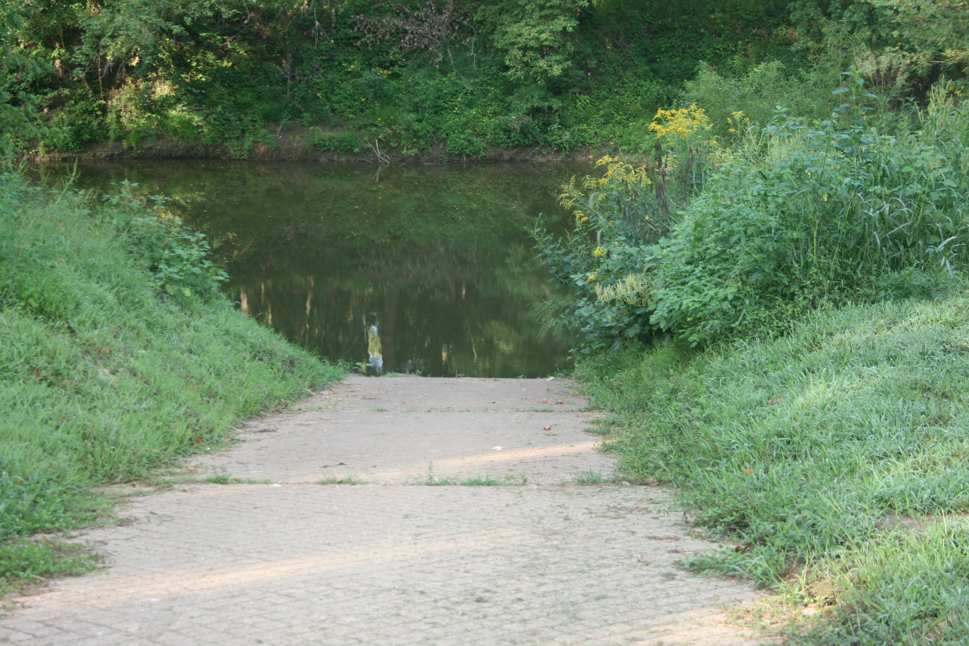 concrete boat ramp for river access