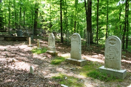 old tombstones in the cemetery