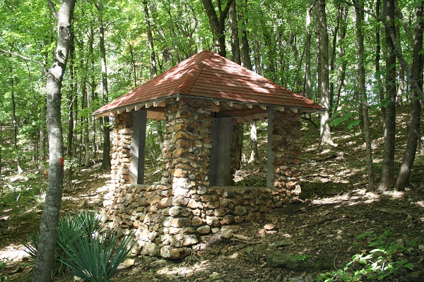 small stone gazebo