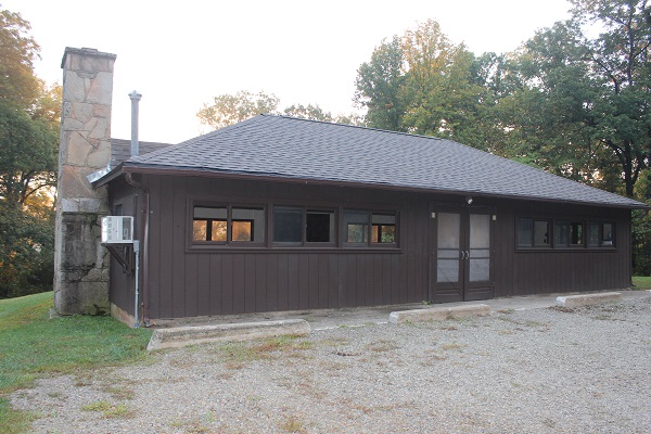 exterior of enclosed shelter