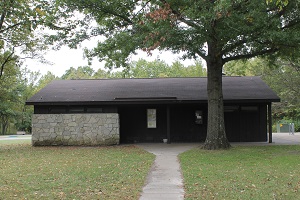 exterior of shower house