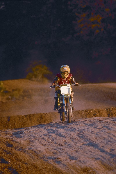 Man riding dirt bike on motocross track at Finger Lakes State Park