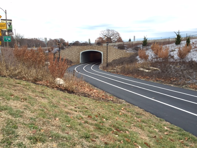 four-lane paved trail