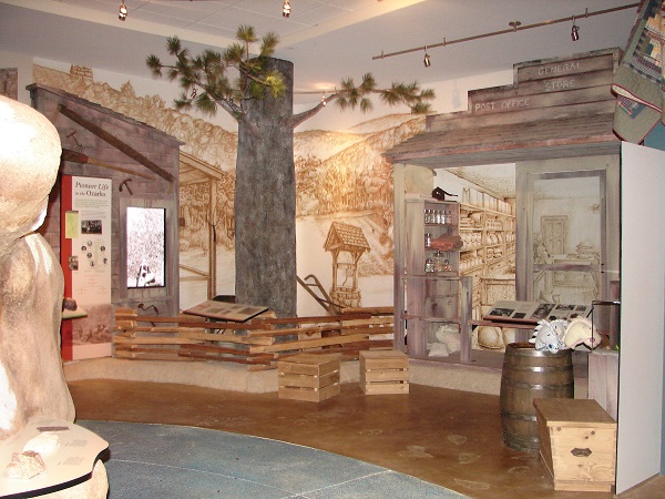 interior exhibits inside the visitor center