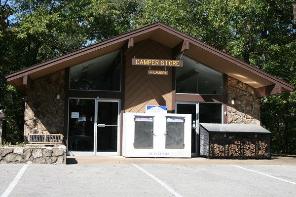 exterior of the campground store