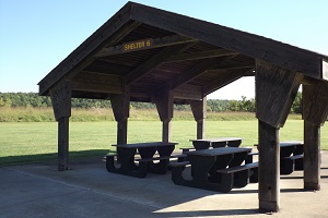 picnic shelter with tables