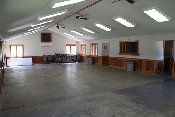 open space inside the enclosed shelter