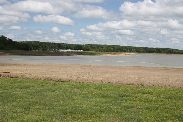 beach along Mark Twain Lake