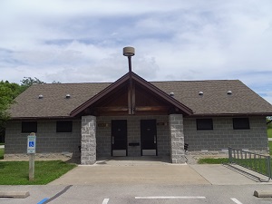 exterior of the showerhouse