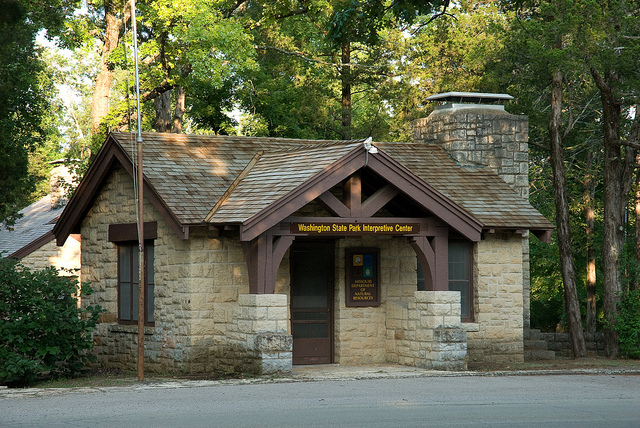 rustic rock building