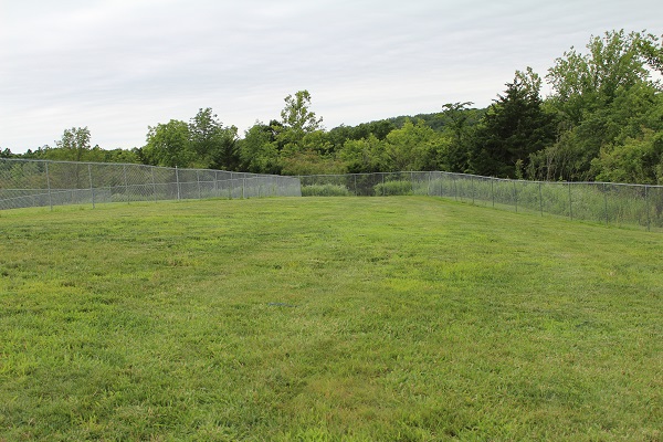 a large, open, fenced in grassy area