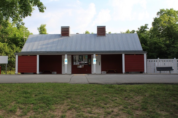 exterior of the showerhouse