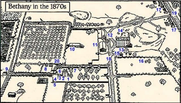 numbered building location map