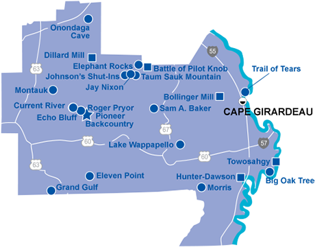 Missouri State Parks and Historic Sites - Southeast Region