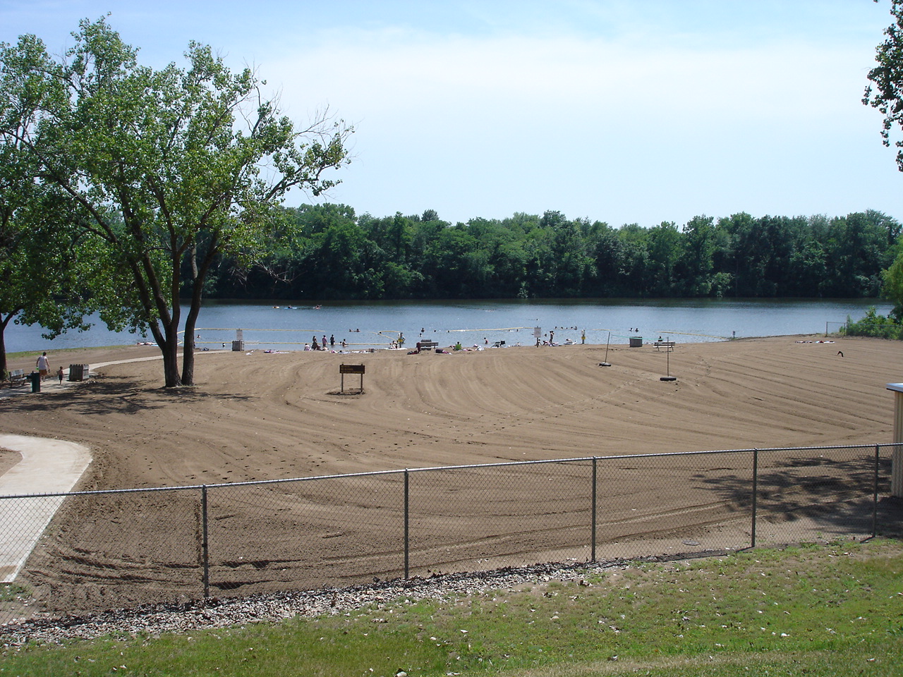A sandy beach