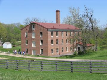 A red brick building