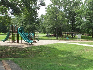 playground aparatus with slides