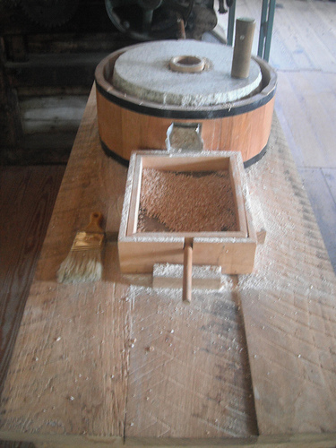 grinding stone inside the mill