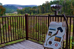 overlook next to the scour area