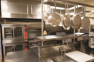 kitchen inside the lodge