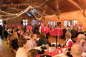 wedding reception inside the lodge