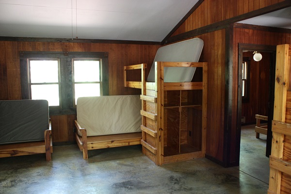 cabin interior with bunk beds