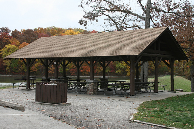 the open picnic shelter